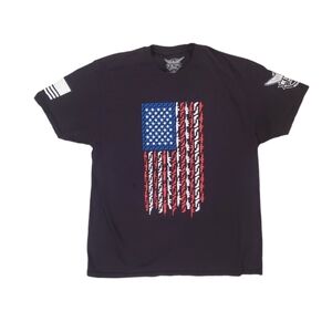 We The People‎ Holsters Men's Black American Flag Guns Patriotic USA T- Shirt XL